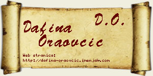 Dafina Oraovčić vizit kartica